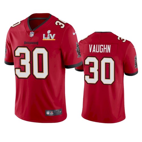 Men's Tampa Bay Buccaneers #30 Ke'Shawn Vaughn Red NFL 2021 Super Bowl LV Limited Stitched Jersey